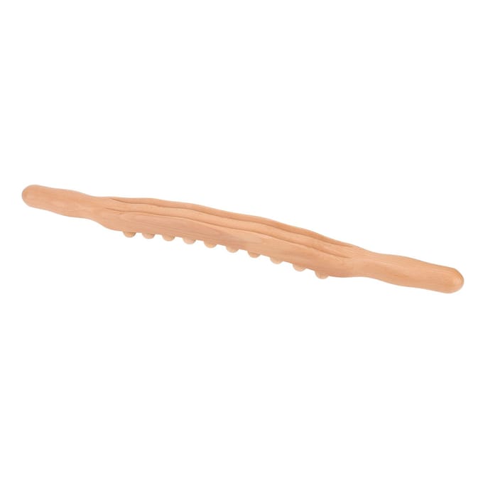 Beuken Roller Stick Dubbele Rij 20 Kralen Dubbelzijdige Massage Roller Stick voor Ontspanning