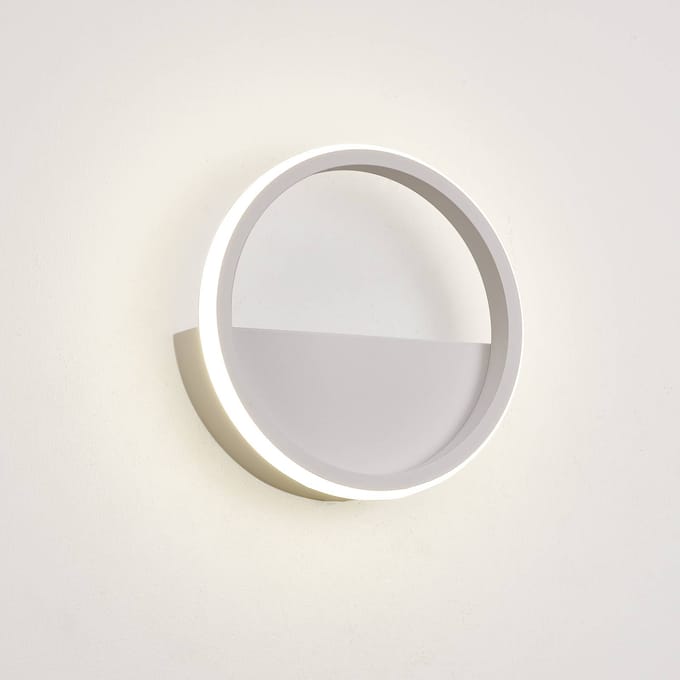 Mantra Iluminación Kitesurf LED wandlamp, aluminium, Ø 20 cm, wit