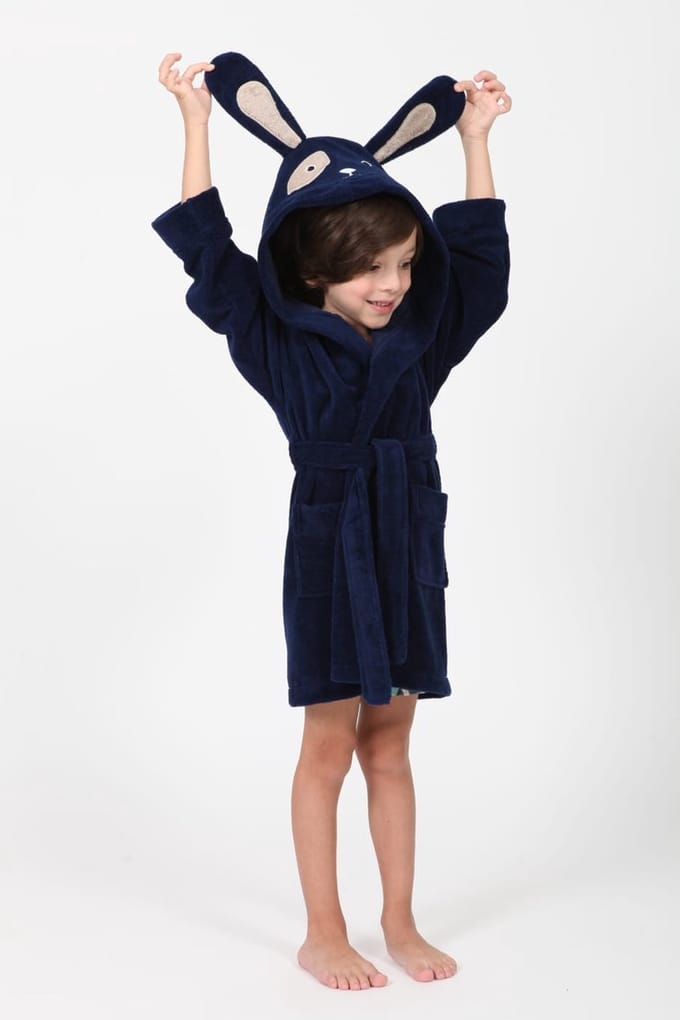 Kinderbadjas / Kobalt Blauw / 5-6 jaar