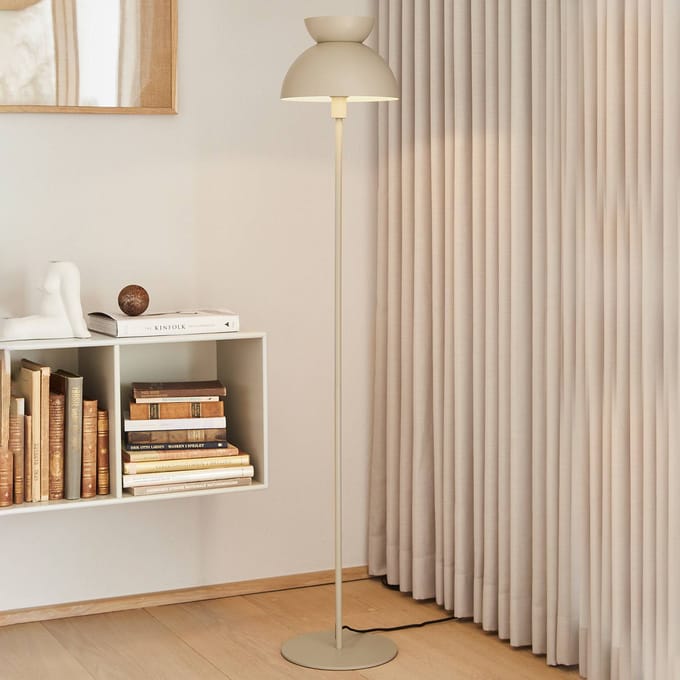 FRANDSEN vloerlamp Butterfly, grijs, 135 cm, E14
