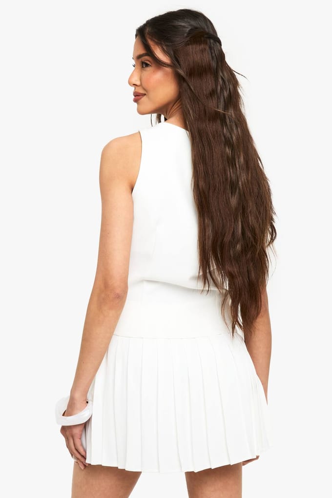 boohoo Dames Geweven Twist One-Shoulder Top | White | Maat: 10