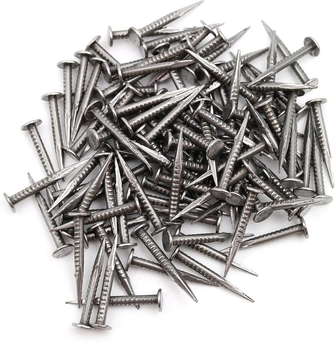 100x Stalen Pennen met Platte Kop 20mm Lang - Extra Puntig - Ideaal voor Doe-Het-Zelf