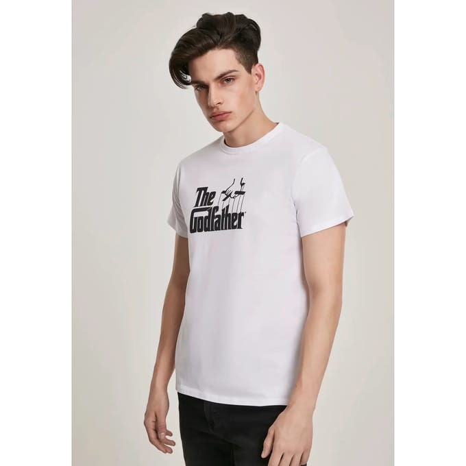 Urban Classics Godfather Heren Tshirt -M- Godfather Logo Wit