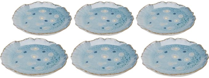 Borden Mina Ø14cm blauw (6/set) Kare Design
