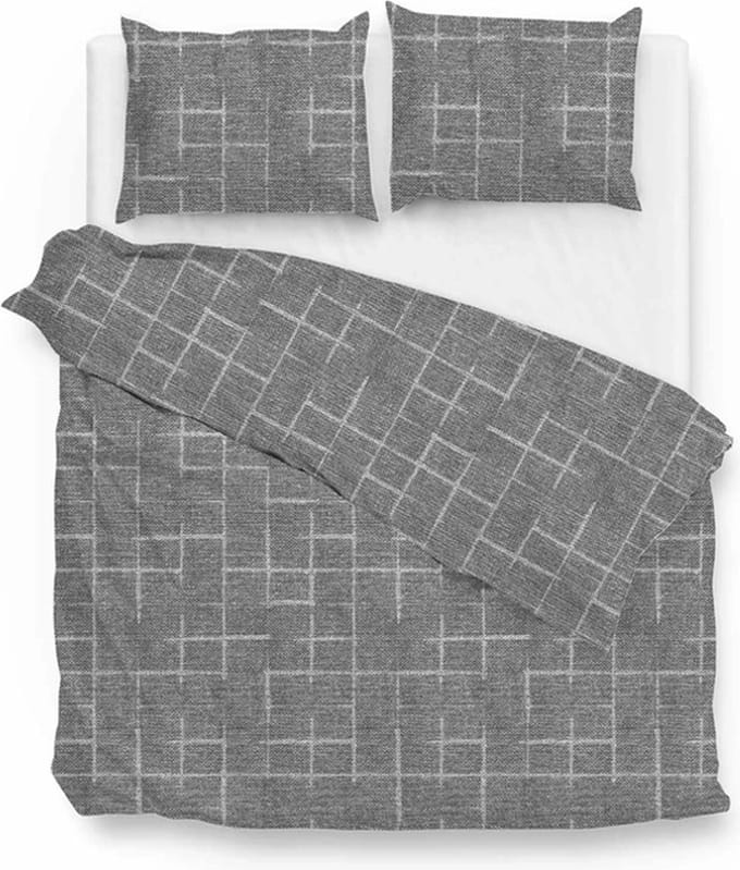 Zo! Home Zale Dekbedovertrek - Lits-jumeaux - 260x200/220 cm - Grey