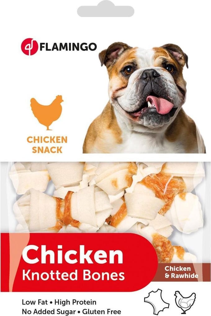 Flamingo Hondensnack Chick'n Knotted Bone 85 gr - 85 gr