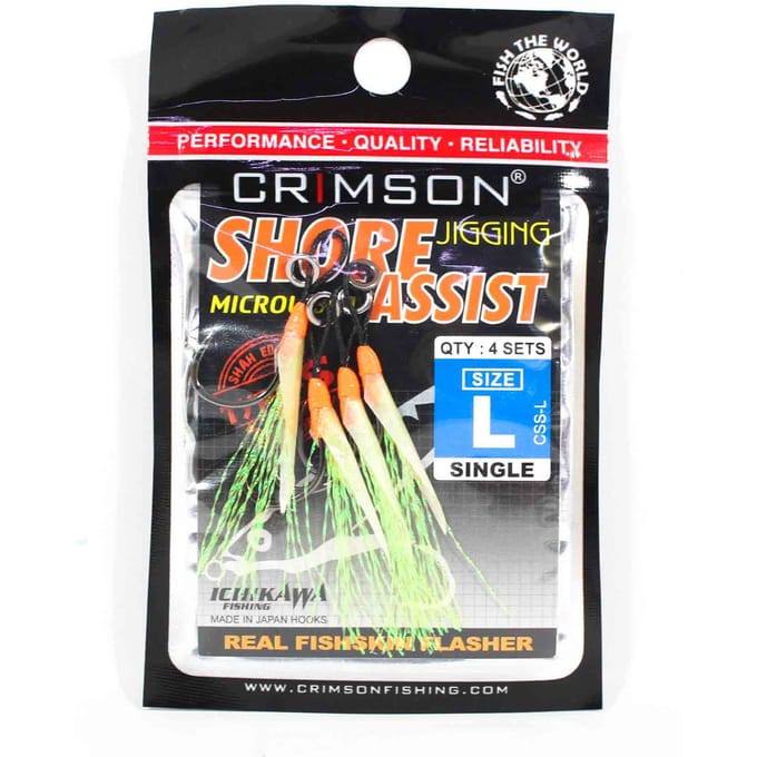 Crimson CSS-L Shore Jigging Assist Hook Single 4 per verpakking Maat L (2624)