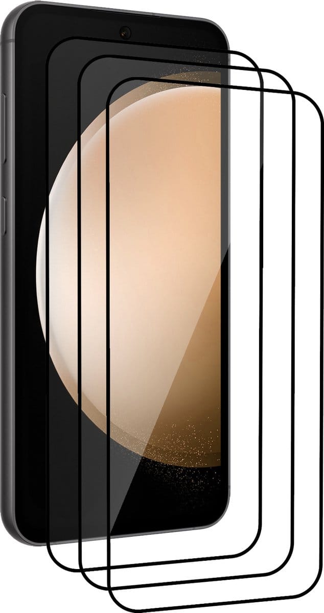 Screenprotector - 3 Stuks - Geschikt voor Samsung Galaxy S23 FE - Full Cover - Gehard Glas - Beschermglas - Tempered Glass - Screen Protector