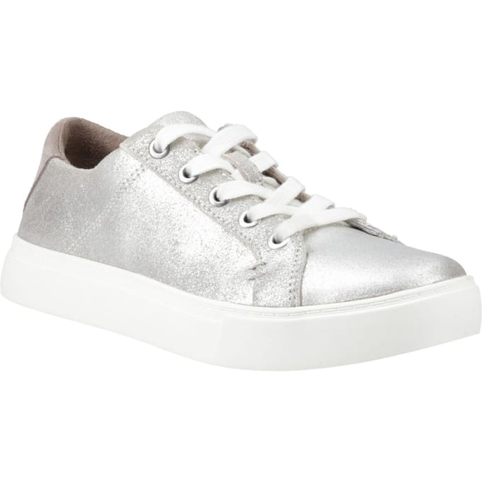 TOMS Kameron Leer Vrouwen Zilver Trainers