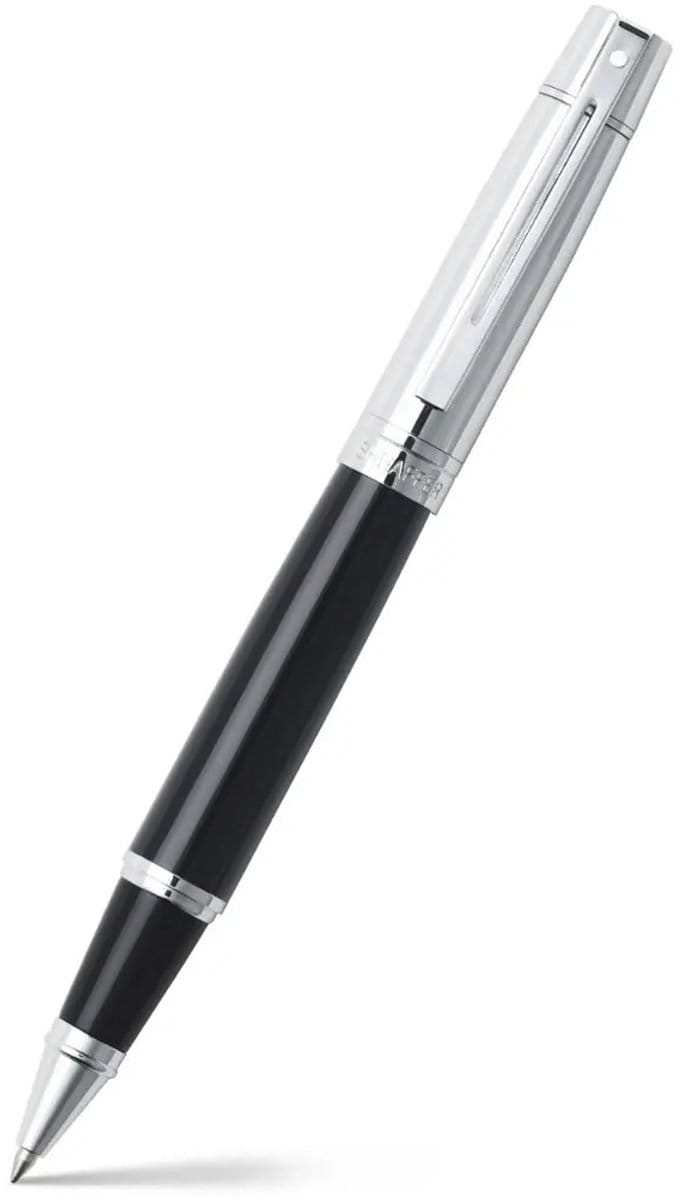 Sheaffer rollerball 300 - E9314 - black barrel chrome cap chrome plated