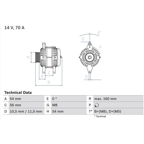 Driefasige generator BOSCH 0 986 041 260