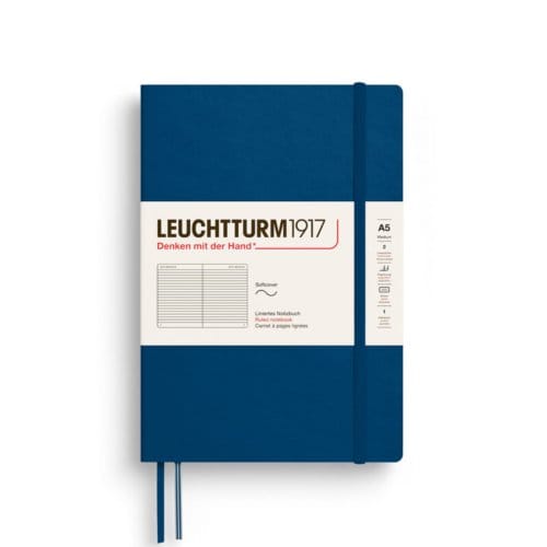 Leuchtturm1917 notitieboekje, softcover, medium a5, gelinieerd, indigo