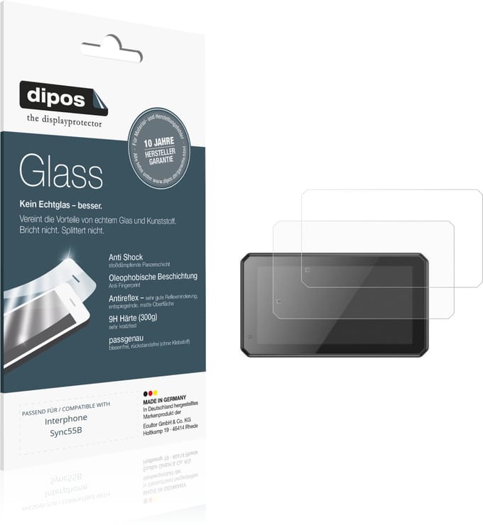 dipos – 2x Matte Pantserfolie geschikt voor Interphone Sync55B | 9H Screenprotector