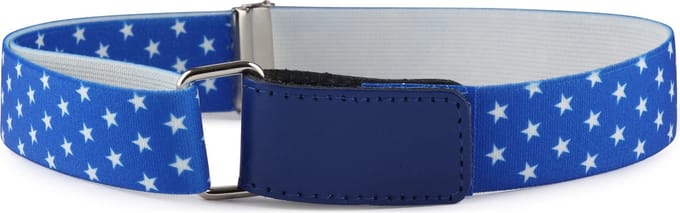 Ladeheid Kinderriem - Riem - Broekriem - Verstelbaar - Polyester - LA-TG-P15 - Blau/Sterne - 0-2 Jahre