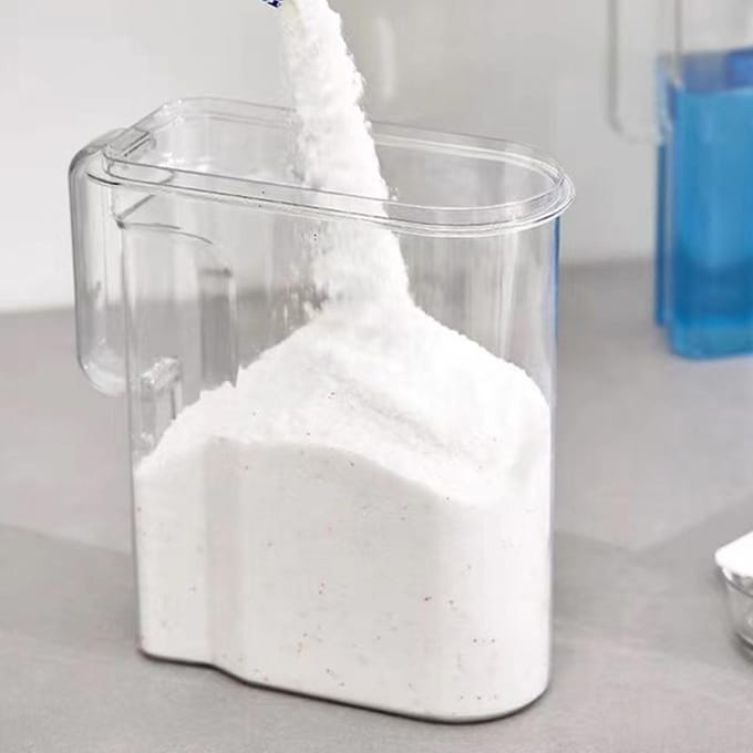 Wasmiddel Opbergdoos Grote Capaciteit Luchtdicht Deksel Plastic Waspulver Opbergorganizer white