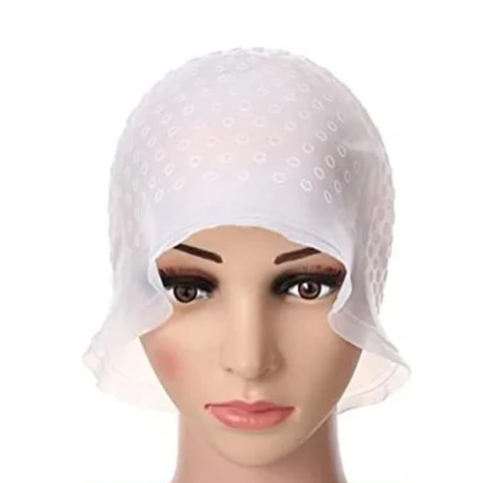 Haarkleurings Highlightingskapje Siliconen Salon Haarkleuringskapje Kappers Styling Tool Transparant Wit white