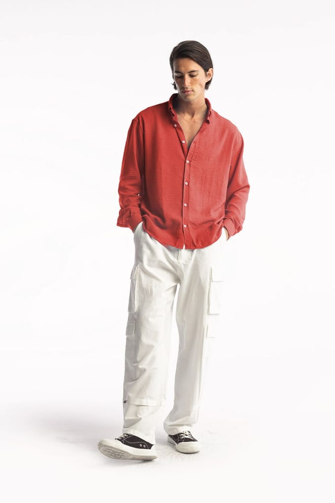 Oversized Knopsluiting Lange Mouwen Shirt