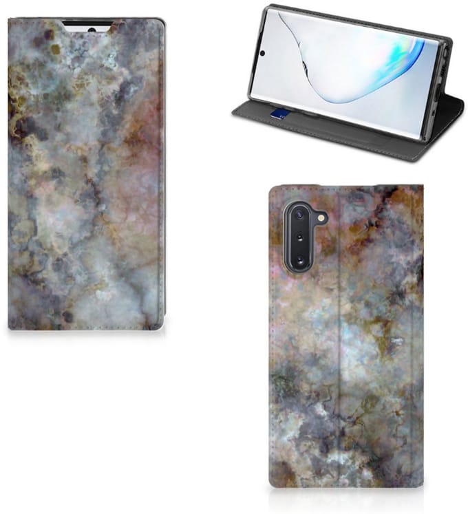 Samsung Galaxy Note 10 Standcase Marmer Grijs