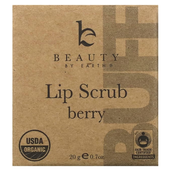 Beauty By Earth, Lip Scrub, Berry, 0.7 oz (20 g) brown