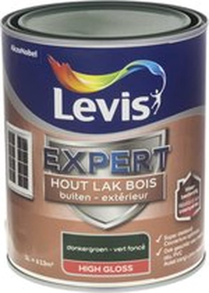 Levis - Expert Hout Lak Buiten High Gloss - Donkergroen - 1 L