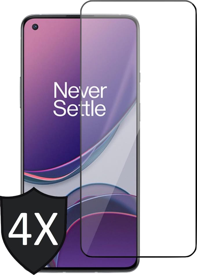 Screenprotector geschikt voor OnePlus 8T - 4x FullGuard Screen Protector