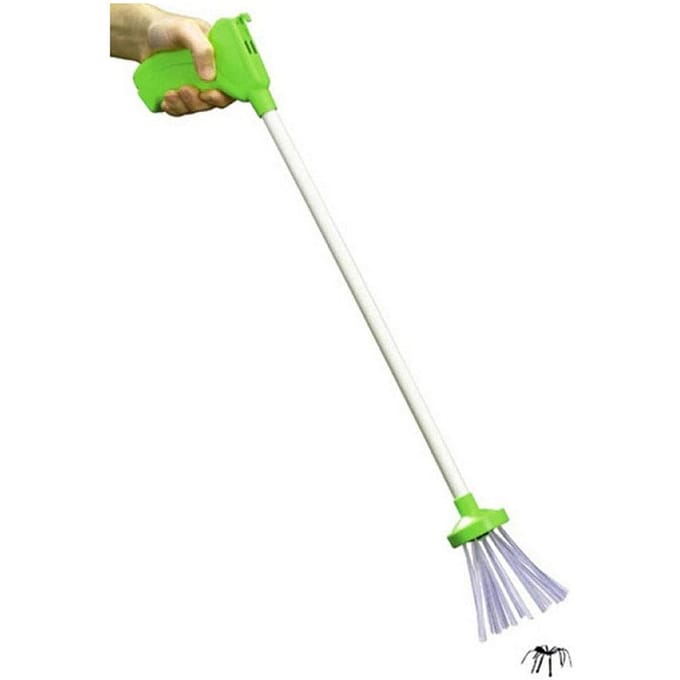 Insectenval met lange steel Handbediende spinnenvanger Huishoudelijke insectengrijper green