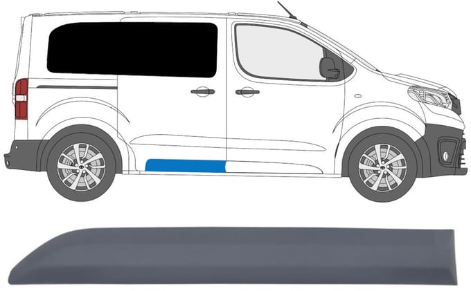 Sierlijst schuifdeur voor Toyota Proace Verso 2016- / Rechts