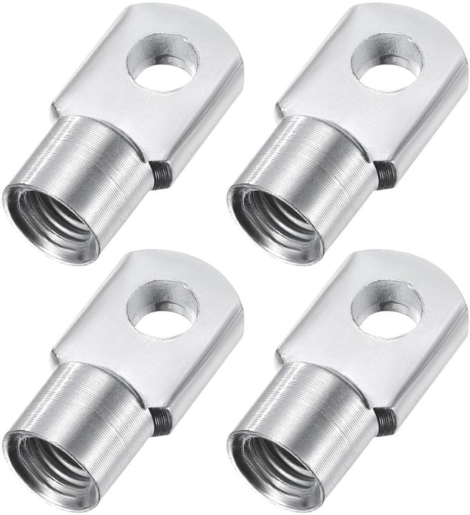 Set van 4 Stalen Verbindingsstukken voor Gasveerkoppeling M8