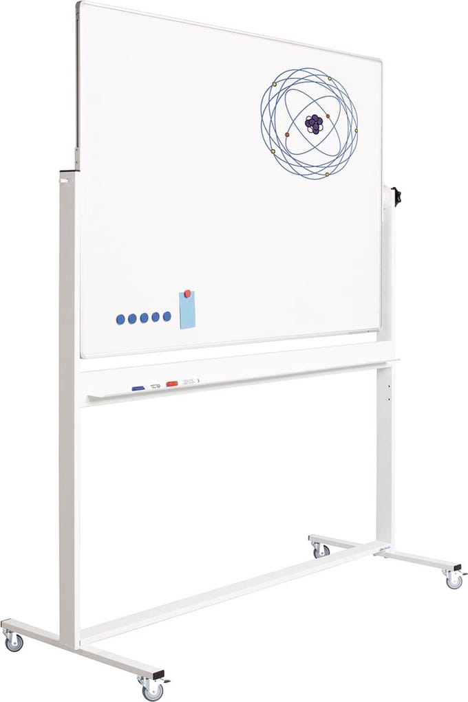 Verrijdbaar whiteboard emaille | 120 x 150 cm