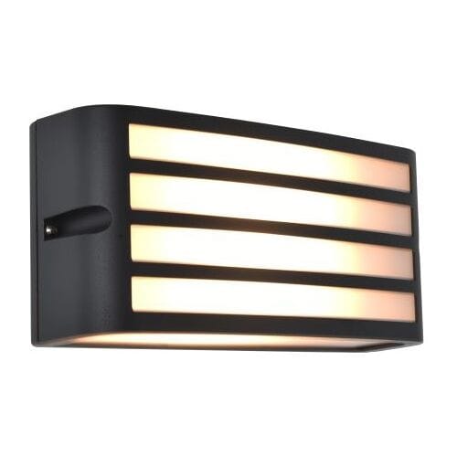 LUTEC - Zebra wandlamp voor buiten - E27 - Donkergrijs