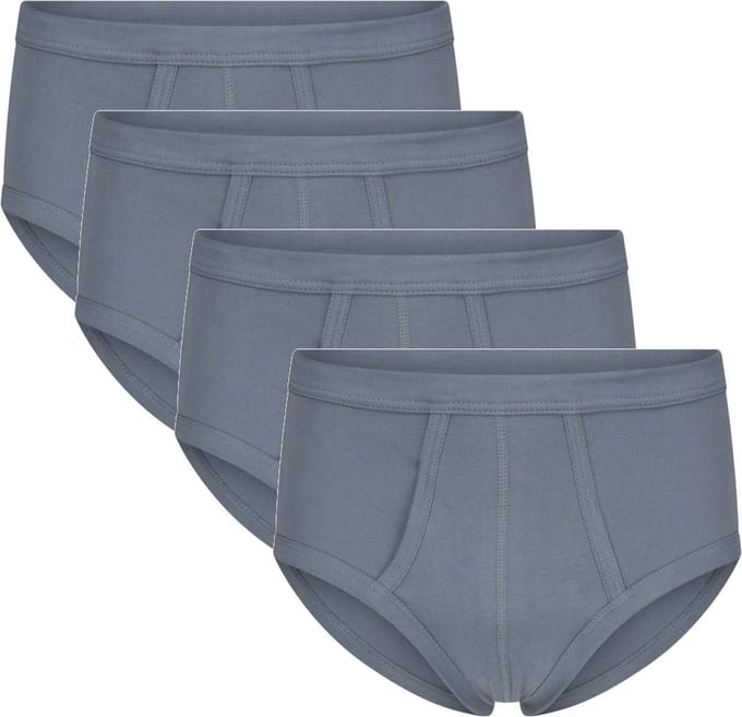 Beeren heren slip | 4-pack | MAAT M | steel grey