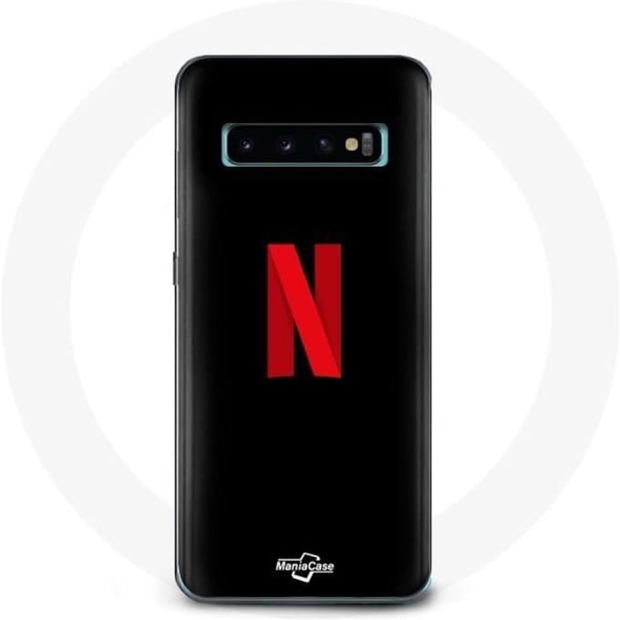Coque - Netflix - Samsung Galaxy S10 Plus - Souple - Protection - Noir/Rouge noir