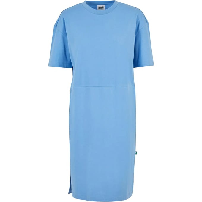 Urban Classics - Organic Oversized Slit Tee Korte jurk - XS - Blauw
