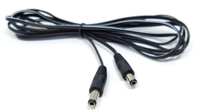 2 Meter DC Stroomkabel 5.5x2.5mm Mannelijk naar Mannelijk voor CCTV en LED Verlichting