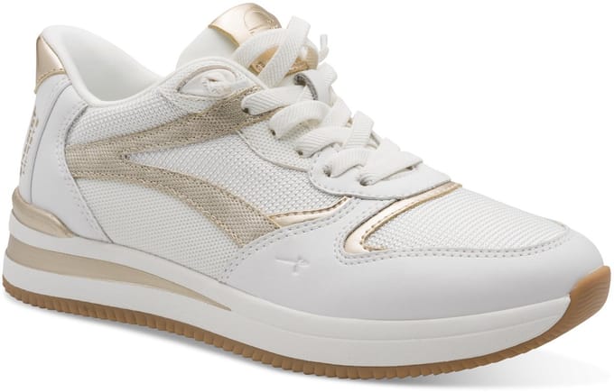 Tamaris Comfort Essentials Dames Sneakers - WIT/GOUD