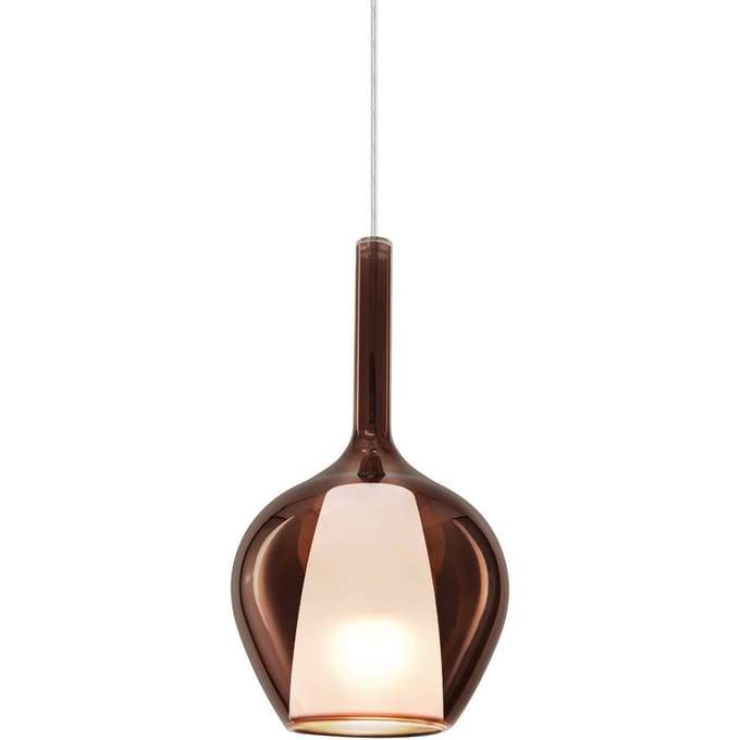 Ideal Lux hanglamp Kalique 1, koperkleurig, Ø 18 cm