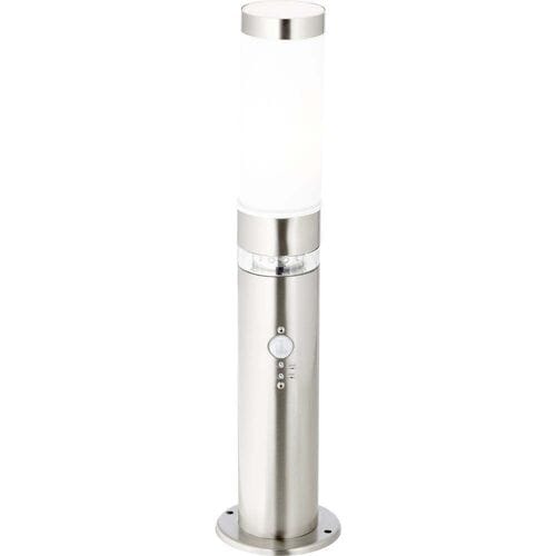 Brilliant G46789/82 Staande buitenlamp met bewegingsmelder Spaarlamp, LED E27, LED vast ingebouwd 60.84 W RVS