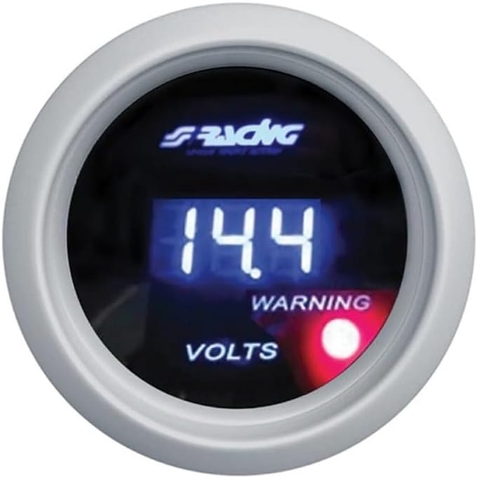 Digitale Voltmeter - Spanningsmeter - Auto Elektronica - 52mm Diameter - 4 x 5.8 x 4cm - Aluminium