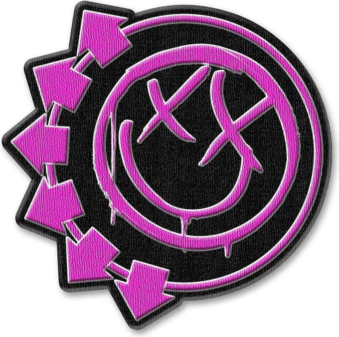 Blink-182 - Pink Neon Six Arrows Patch - Zwart/Roze