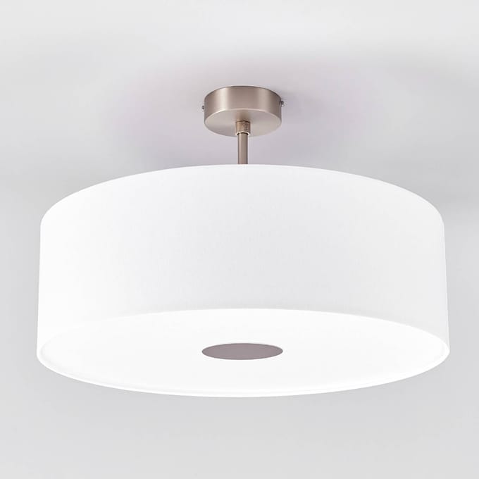 Quitani plafondlamp Gala, Ø 50 cm, chintz wit
