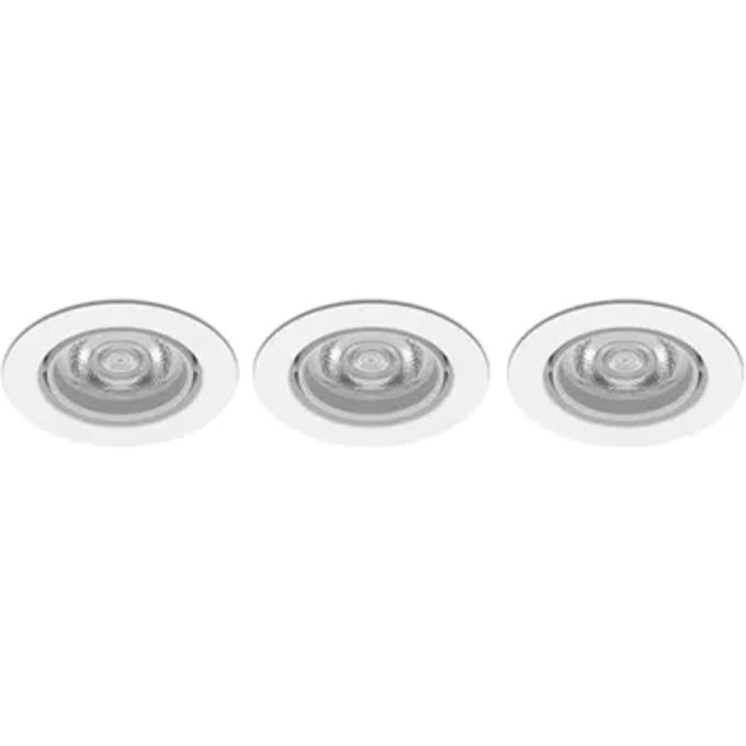 Philips Impala inbouwspot - 3-lichts - wit - rond