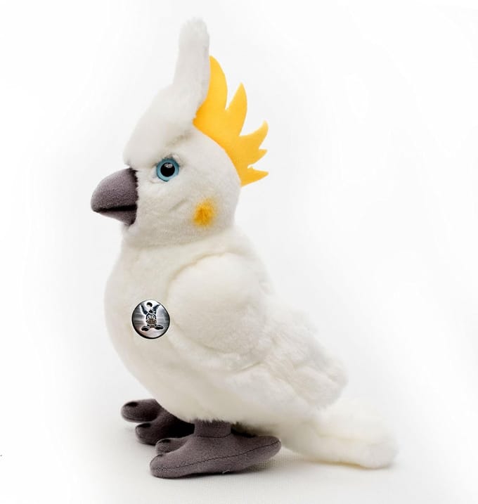 Witte Kaketoe Knuffel Papegaai Pluche Dier