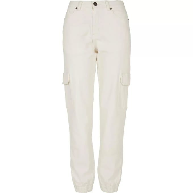 Urban Classics - Organic Stretch Denim Cargobroek - Taille, 32 inch - Wit