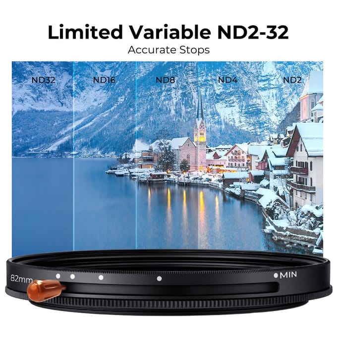 77mm 2-in-1 variabel instelbaar ND-filter Neutral Density Fader 5-Stop ND2-ND32 en CPL 77mm blue