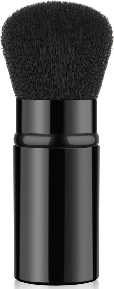 Intrekbare Make-up Kwast – Kwast voor Blush, Bronzer & Highlighter – Zwart