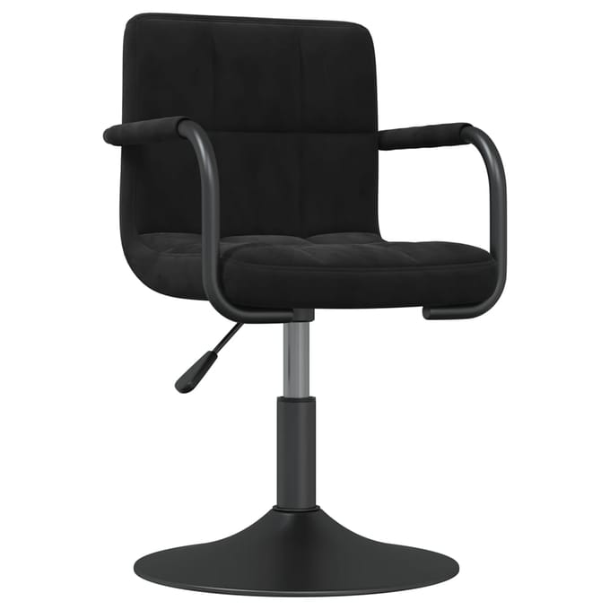 vidaXL - Eetkamerstoelen - draaibaar - 2 - st - fluweel - zwart
