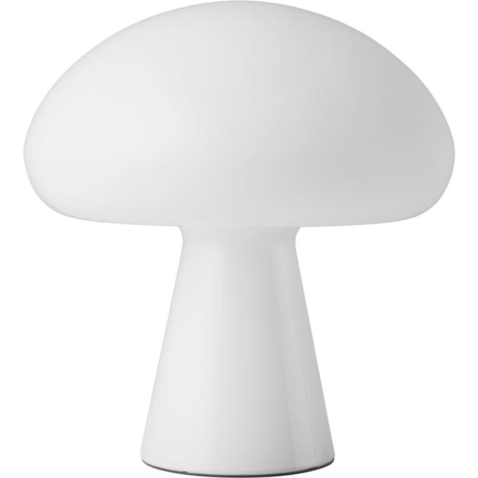 Gubi LED tafellamp Obello op batterijen, parelwit, IP44, glas