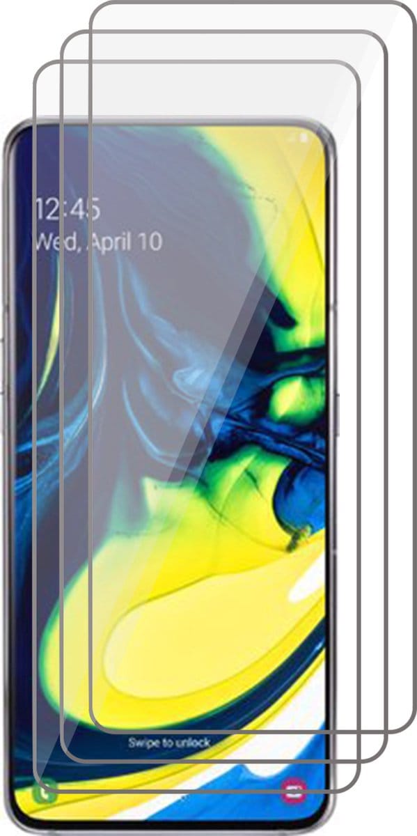 Screenprotector geschikt voor Samsung A80 - Beschermglas Screen Protector Glas - 3 stuks