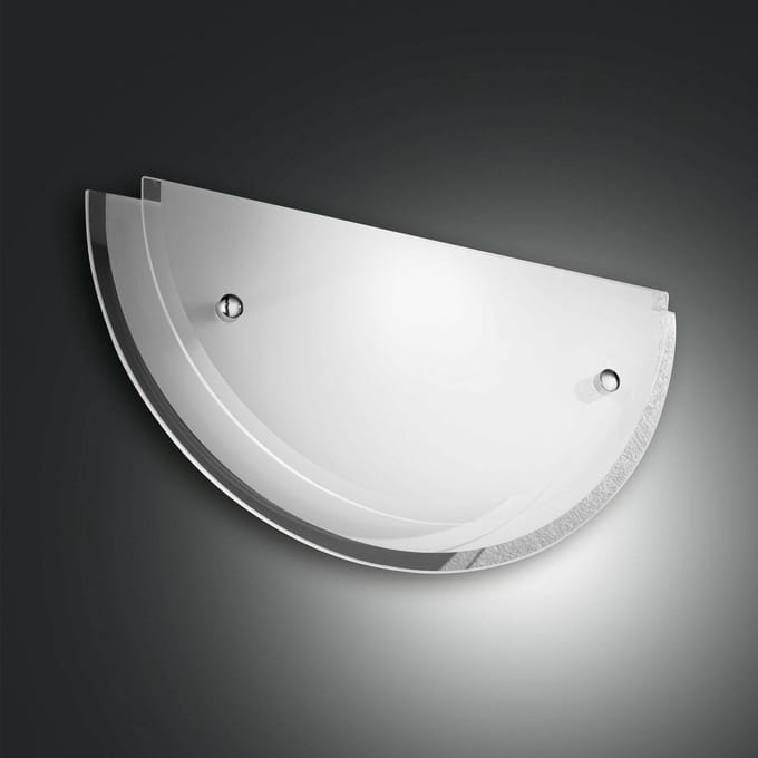 Fabas Luce Mooie, geslepen glazen wandlamp Hill