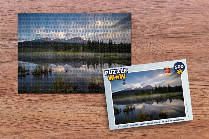Puzzel Uitzicht over het Nationaal park Jasper in Alberta - Legpuzzel - Puzzel 500 stukjes